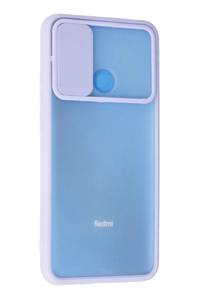 Xiaomi Redmi 9C Kılıf Palm Buzlu Kamera Sürgülü Silikon - Lila