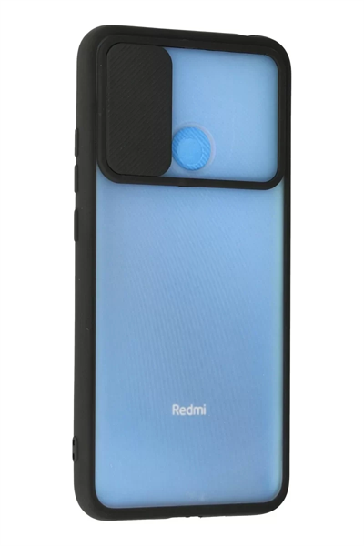 Xiaomi Redmi 9C Kılıf Palm Buzlu Kamera Sürgülü Silikon - Siyah