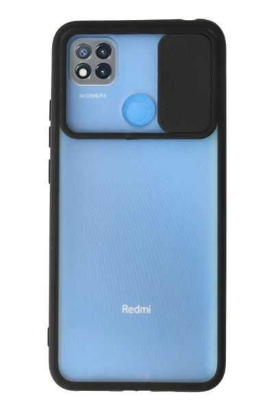 Xiaomi Redmi 9C Kılıf Palm Buzlu Kamera Sürgülü Silikon - Siyah