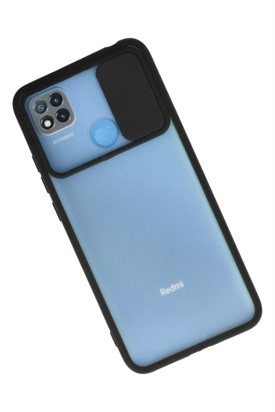 Xiaomi Redmi 9C Kılıf Palm Buzlu Kamera Sürgülü Silikon - Siyah