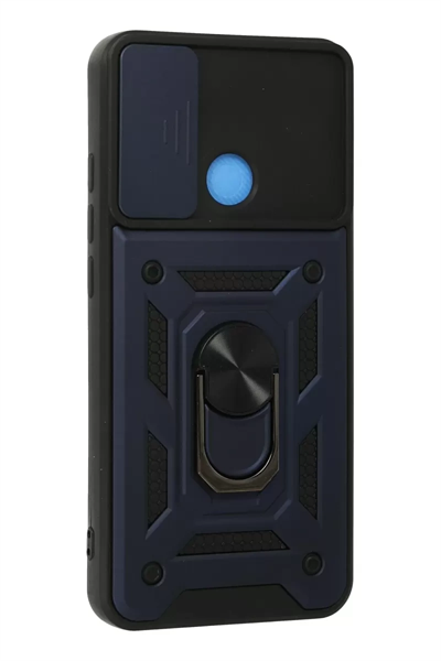 Xiaomi Redmi 9C Kılıf Pars Lens Yüzüklü Silikon - Lacivert
