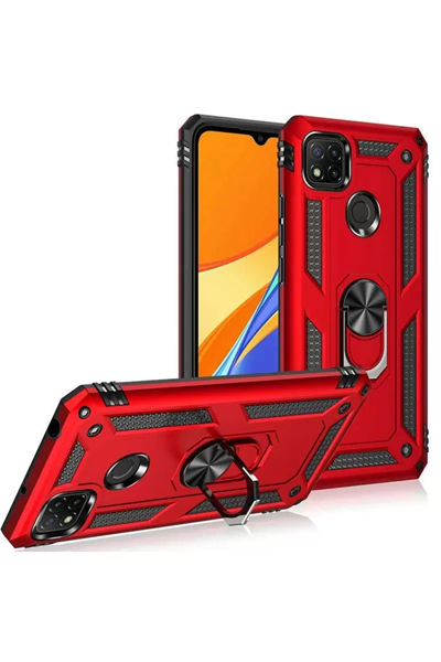 Xiaomi Redmi 9C Kılıf Sofya Yüzüklü Silikon Kapak - Rose