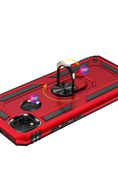 Xiaomi Redmi 9C Kılıf Sofya Yüzüklü Silikon Kapak - Gold