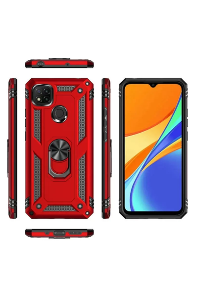Xiaomi Redmi 9C Kılıf Sofya Yüzüklü Silikon Kapak - Rose