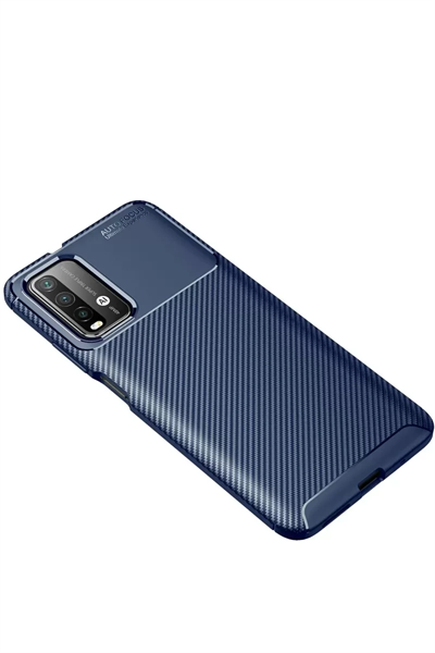Xiaomi Redmi 9T Kılıf Auto Focus Karbon Kapak - Lacivert