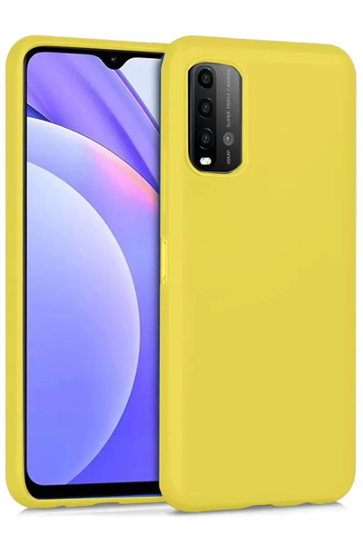 Xiaomi Redmi 9T Kılıf Nano içi Kadife Silikon - Sarı