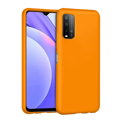 Xiaomi Redmi 9T Kılıf Nano içi Kadife Silikon - Turuncu