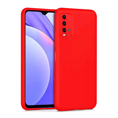 Xiaomi Redmi 9T Kılıf Nano içi Kadife Silikon - Kırmızı