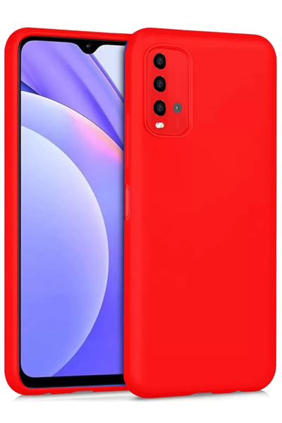 Xiaomi Redmi 9T Kılıf Nano içi Kadife Silikon - Kırmızı