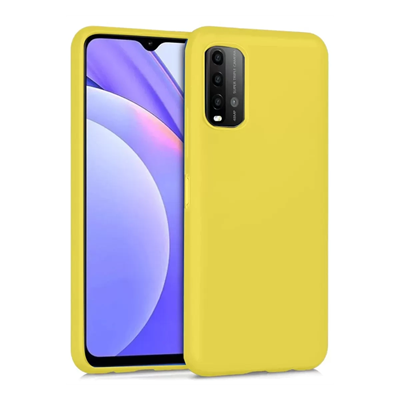 Xiaomi Redmi 9T Kılıf Nano içi Kadife Silikon - Sarı