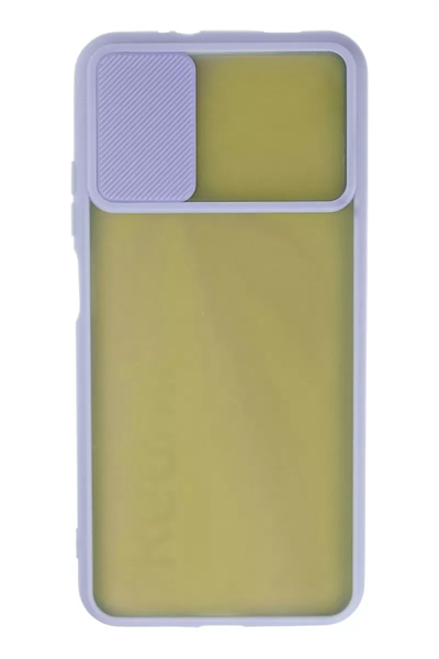 Xiaomi Redmi 9T Kılıf Palm Buzlu Kamera Sürgülü Silikon - Lila