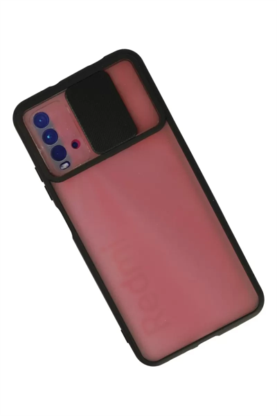 Xiaomi Redmi 9T Kılıf Palm Buzlu Kamera Sürgülü Silikon - Siyah