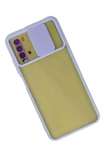Xiaomi Redmi 9T Kılıf Palm Buzlu Kamera Sürgülü Silikon - Lila