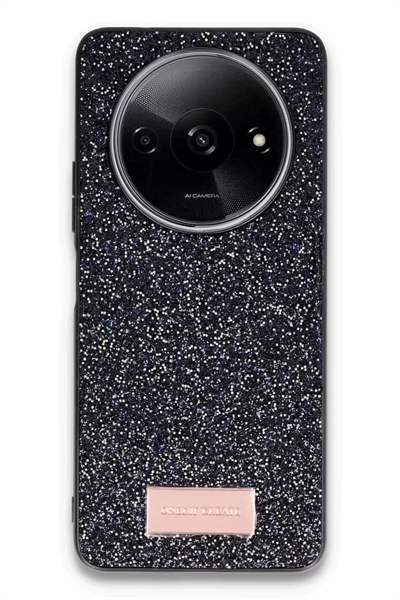 Xiaomi Redmi A3 4G Bright Simli Kapak - Siyah