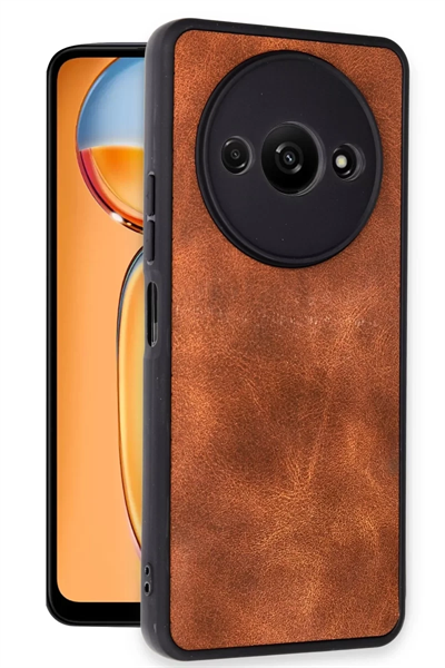 Xiaomi Redmi A3 4G Kılıf Aras Deri Kapak - Taba