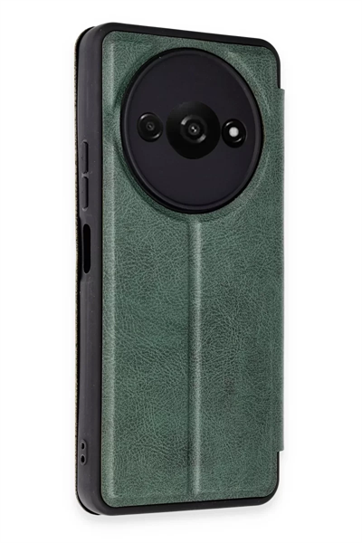 Xiaomi Redmi A3 4G Kılıf Flip Cover - Koyu Yeşil