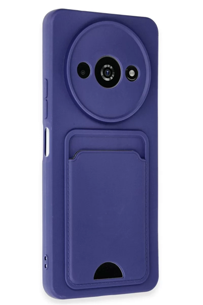 Xiaomi Redmi A3 4G Kılıf Kelvin Kartvizitli Silikon - Lacivert
