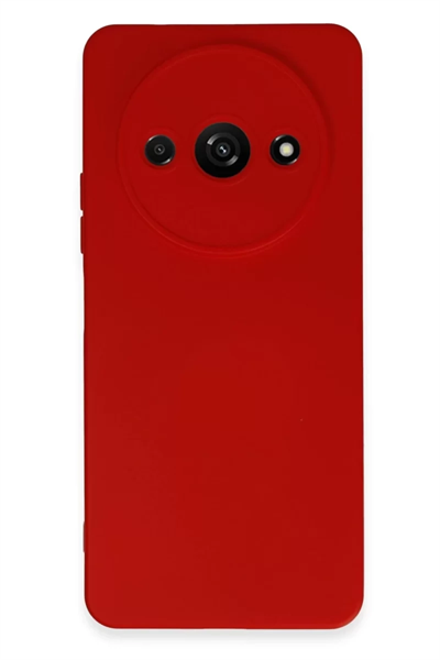 Xiaomi Redmi A3 4G Kılıf Nano içi Kadife Silikon - Kırmızı
