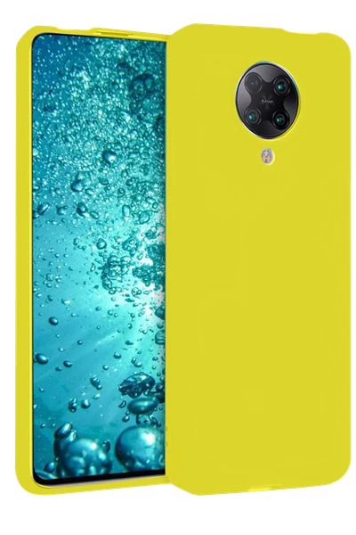 Xiaomi Redmi K30 Pro Kılıf Nano içi Kadife Silikon - Sarı