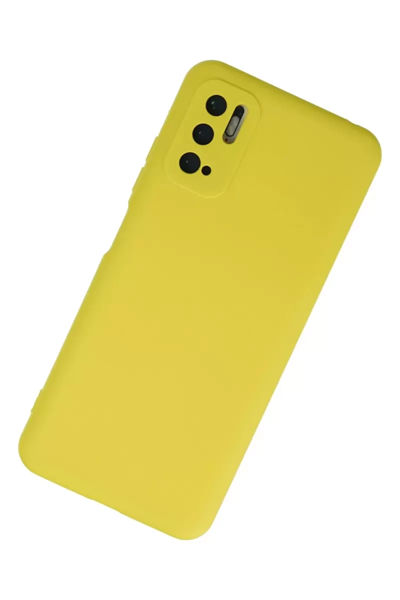 Xiaomi Redmi Note 10 5G Kılıf Nano içi Kadife Silikon - Sarı