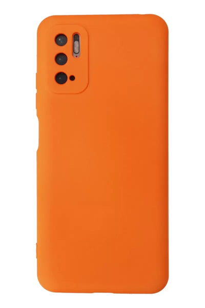 Xiaomi Redmi Note 10 5G Kılıf Nano içi Kadife Silikon - Turuncu