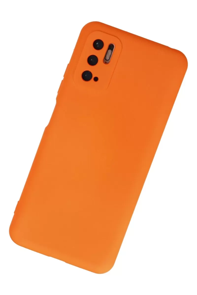Xiaomi Redmi Note 10 5G Kılıf Nano içi Kadife Silikon - Turuncu