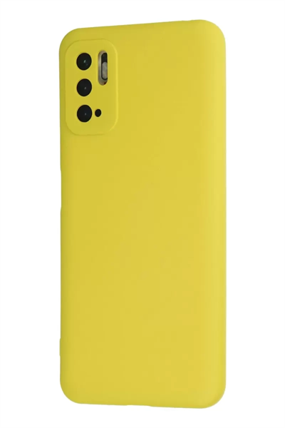 Xiaomi Redmi Note 10 5G Kılıf Nano içi Kadife Silikon - Sarı