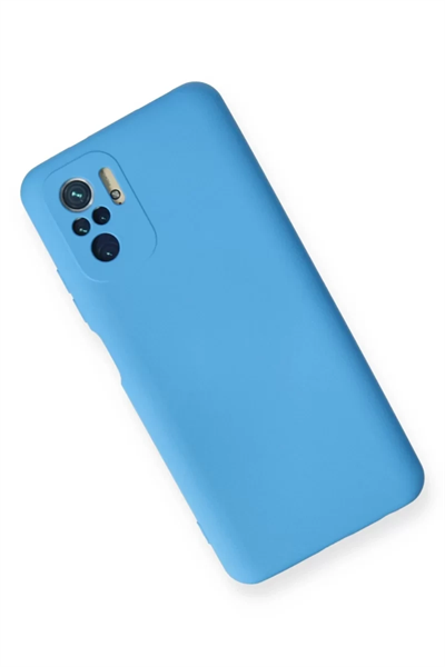 Xiaomi Redmi Note 10 Kılıf Nano içi Kadife Silikon - Mavi