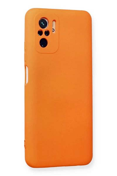 Xiaomi Redmi Note 10 Kılıf Nano içi Kadife Silikon - Turuncu