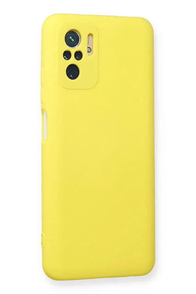 Xiaomi Redmi Note 10 Kılıf Nano içi Kadife Silikon - Sarı