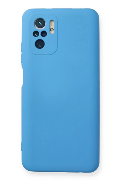 Xiaomi Redmi Note 10 Kılıf Nano içi Kadife Silikon - Mavi