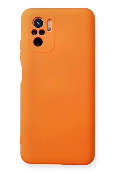 Xiaomi Redmi Note 10 Kılıf Nano içi Kadife Silikon - Turuncu
