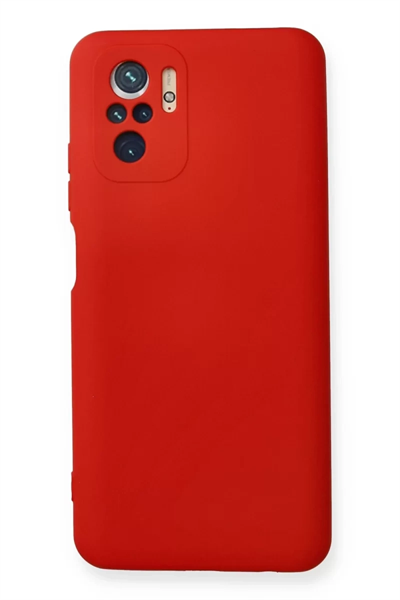 Xiaomi Redmi Note 10 Kılıf Nano içi Kadife Silikon - Kırmızı