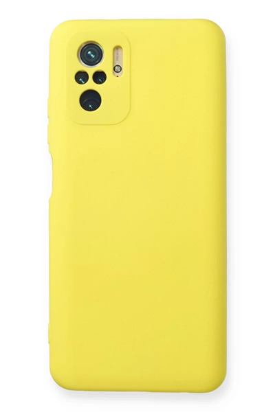 Xiaomi Redmi Note 10 Kılıf Nano içi Kadife Silikon - Sarı