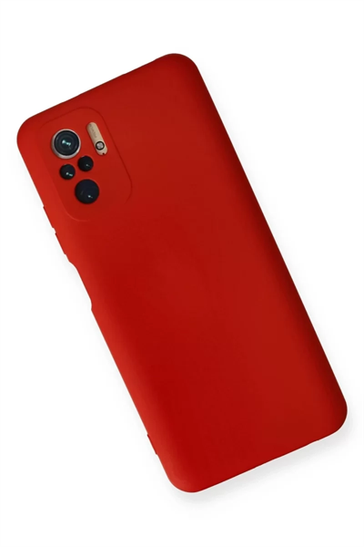 Xiaomi Redmi Note 10 Kılıf Nano içi Kadife Silikon - Kırmızı