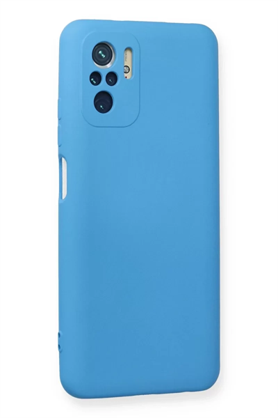 Xiaomi Redmi Note 10 Kılıf Nano içi Kadife Silikon - Mavi