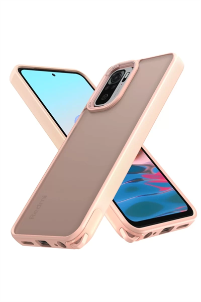 Xiaomi Redmi Note 10 Pro Kılıf Elegant Kapak - Pudra