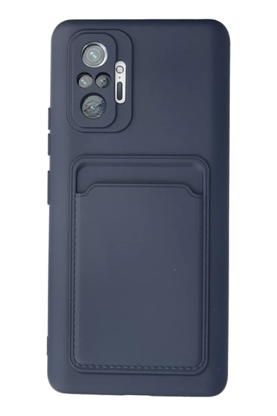 Xiaomi Redmi Note 10 Pro Kılıf Kelvin Kartvizitli Silikon - Lacivert