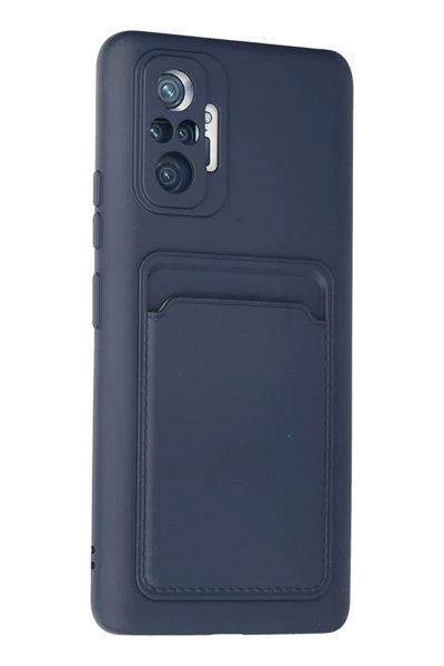 Xiaomi Redmi Note 10 Pro Kılıf Kelvin Kartvizitli Silikon - Lacivert