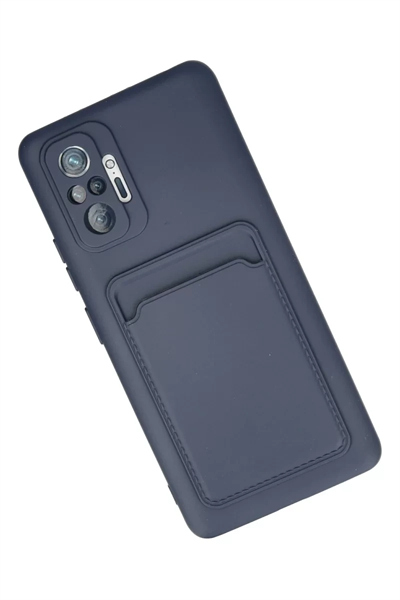Xiaomi Redmi Note 10 Pro Kılıf Kelvin Kartvizitli Silikon - Lacivert