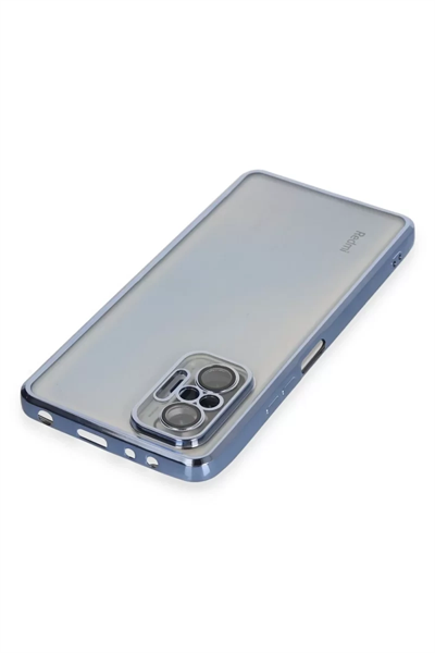 Xiaomi Redmi Note 10 Pro Kılıf Lensli Silikon - Açık Mavi