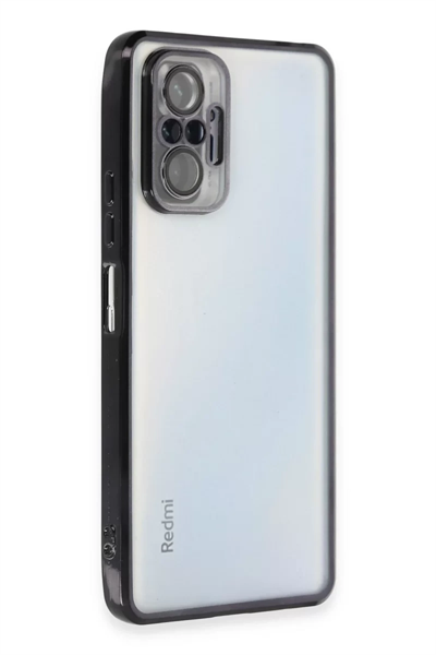 Xiaomi Redmi Note 10 Pro Kılıf Lensli Silikon - Siyah