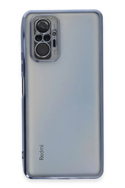 Xiaomi Redmi Note 10 Pro Kılıf Lensli Silikon - Açık Mavi
