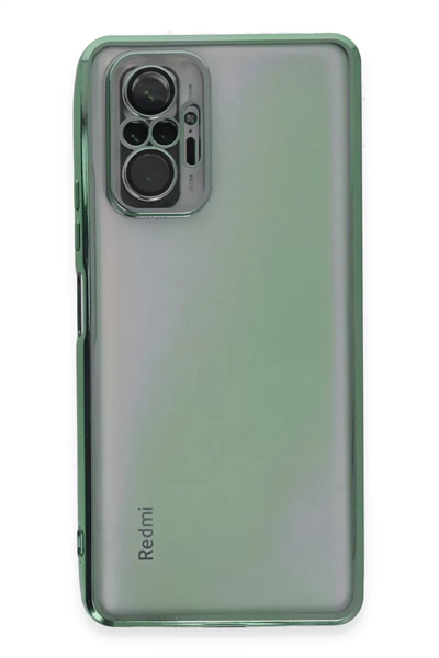 Xiaomi Redmi Note 10 Pro Kılıf Lensli Silikon - Yeşil