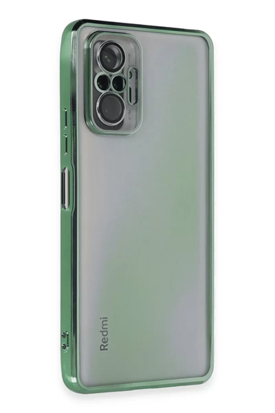 Xiaomi Redmi Note 10 Pro Kılıf Lensli Silikon - Yeşil