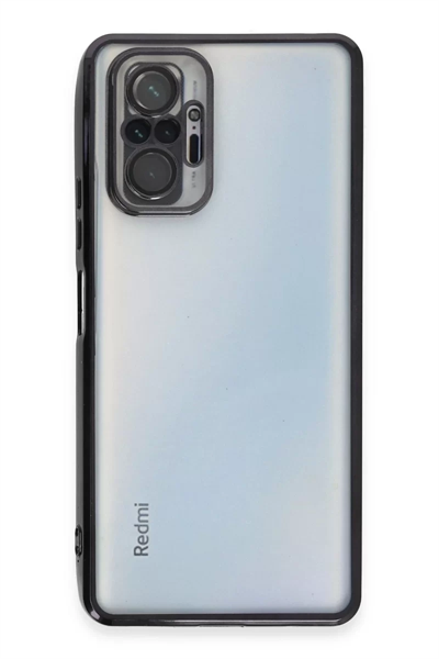 Xiaomi Redmi Note 10 Pro Kılıf Lensli Silikon - Siyah
