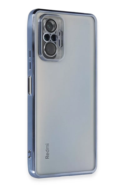 Xiaomi Redmi Note 10 Pro Kılıf Lensli Silikon - Açık Mavi