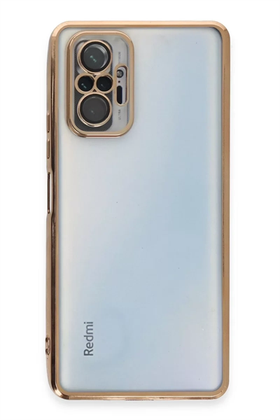 Xiaomi Redmi Note 10 Pro Kılıf Lensli Silikon - Gold
