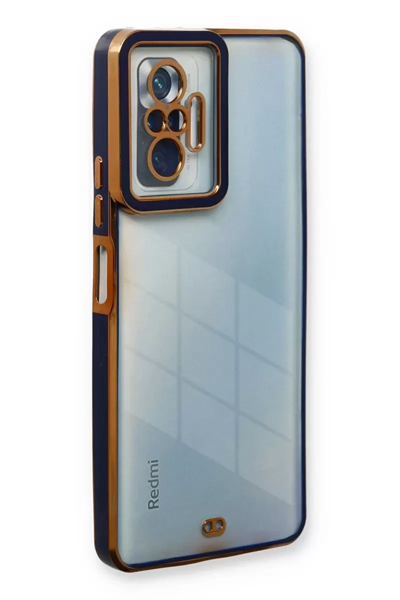 Xiaomi Redmi Note 10 Pro Kılıf Liva Lens Silikon - Mavi