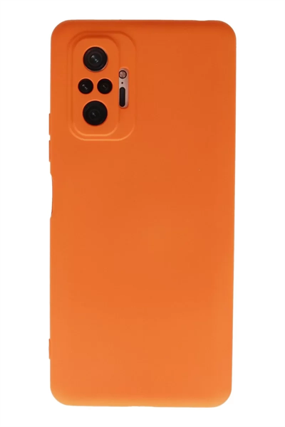 Xiaomi Redmi Note 10 Pro Kılıf Nano içi Kadife Silikon - Turuncu